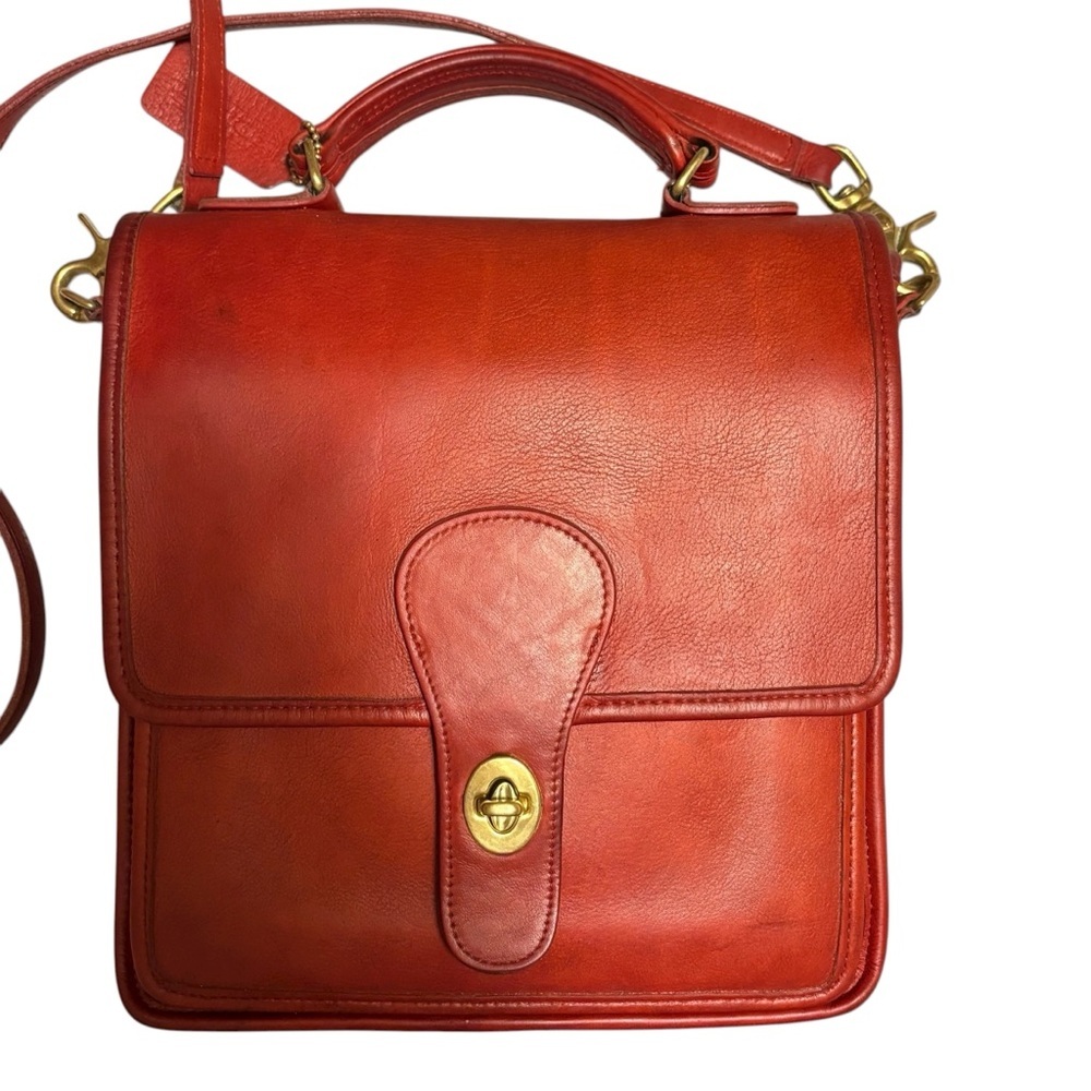 Coach | Vintage Red Station Bag 5130 | USA Made | Crossbody Satchel - Picture 7 of 16